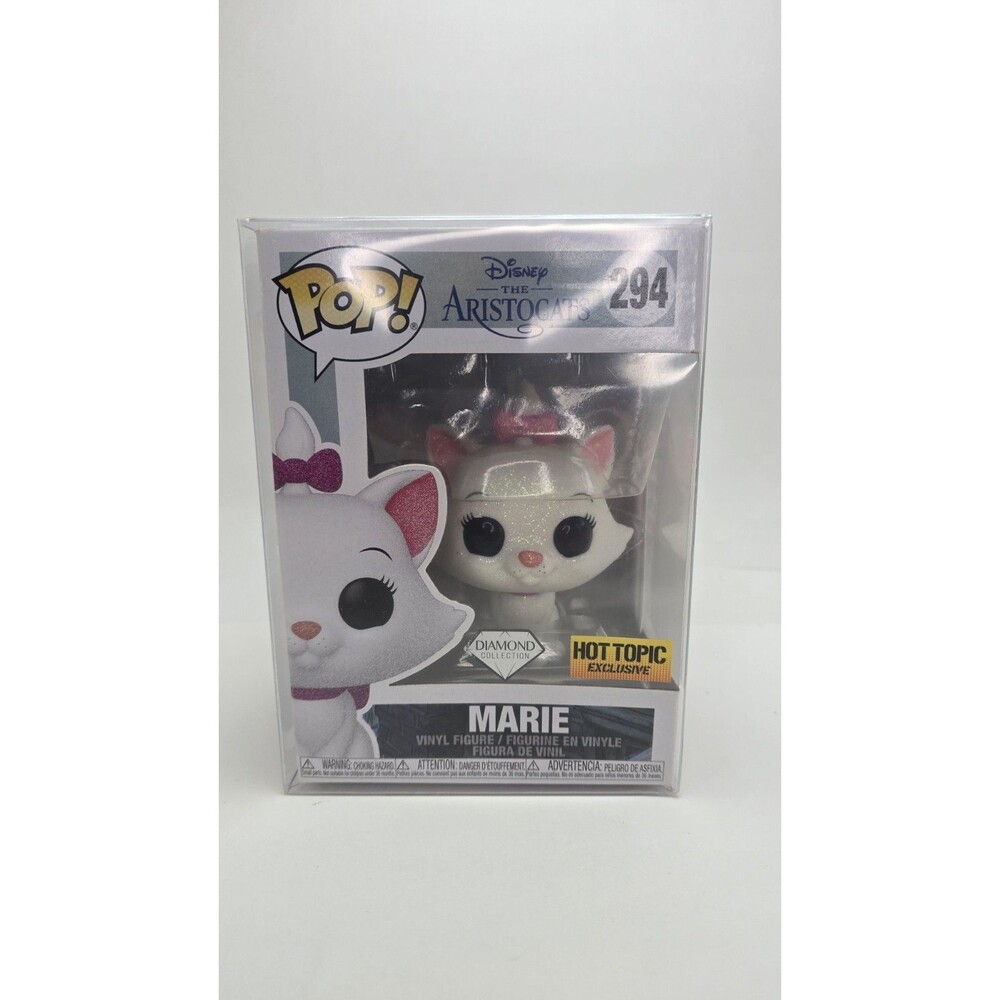 Funko Pop + Protector! Disney #294 Aristocrats - Marie (HT Diamond) W/ protector